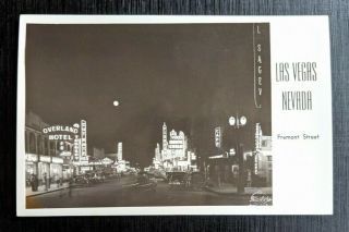 Real Photo Postcard Las Vegas Fremont Street 1930 