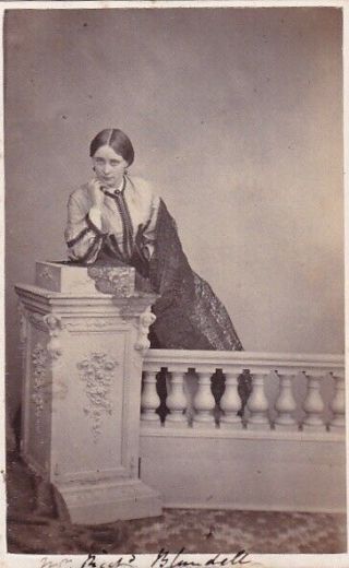Carte De Visite Cdv Vintage 1860s Identified Woman Fashion Dress