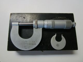 Vintage Antique F Borletti Tool Italian Italy Micrometer Caliper Old 1940 
