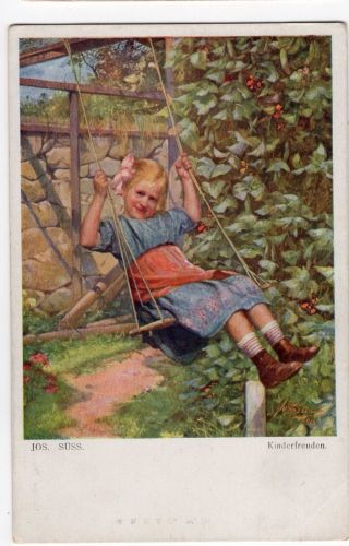 A/s Suss Cute Girl On Swing By Cherry Tree A0763