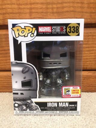 Funko Pop Marvel Iron Man Mark 1 338 2018 Sdcc Official Sticker