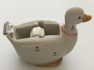 Vintage Duck / Goose Tape Dispenser Ceramic Hand Crafted By Otagiri In Japan