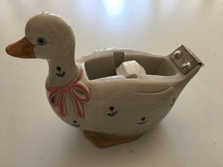 Vintage Duck / Goose Tape Dispenser Ceramic Hand Crafted by Otagiri in Japan 3