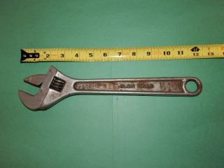 Vintage Klein Tools 500 - 12 Forged Steel 12 " Adjustable Wrench