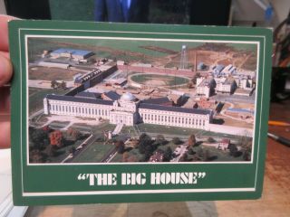 Vintage Old Postcard Kansas Leavenworth Us Penitentiary Jail Prison Block House
