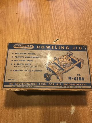 Vintage Craftsman Doweling Jig No.  9 - 4186 2