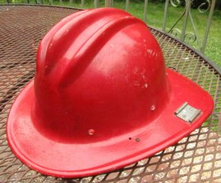 Vintage Bullard Hard Boiled Fiberglass Fireman Helmet Size 6 - 1/2 – 7 - 5/8,  1970s