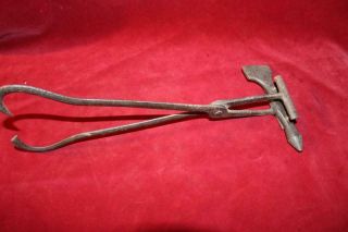 Very Rare Antique Hand Wrought Multi Tool Caliper,  Stretcher,  Chisel Head,  Peen