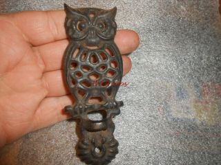 Vintage Cast Iron Owl Oil Lamp Bracket