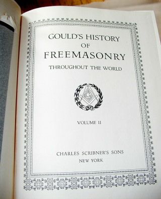 Vintage 1936 Gould ' s History of Freemasonry 5 Volumes Books Book 4