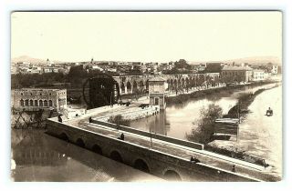 Vintage Postcard Rppc Hama Syria Syrie Orontes River A13