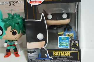 Batman w/ SDCC 2019 Bag Funko POP Heroes 284 Limited Edition Exclusive 2
