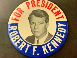 1968 Robert F Kennedy Rfk Presidential Vintage Political Campaign Pin Tab Button