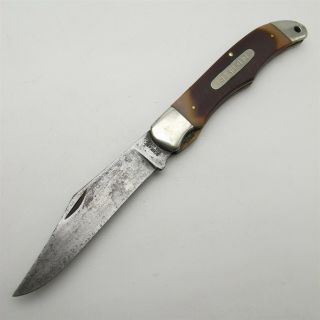 Vtg Large Schrade 1250t Old Timer Full Carbon Steel Lockblade Hunting Knife Usa