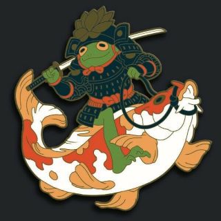 Sdcc 2019 Comic - Con Exclusive Ukiyo - E Heroes Frog Koi Rider Pin Fish Japanese