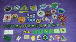 Vintage Girl Scout Badges,  Patches,  And Pins - All Old Stock - 51 Items