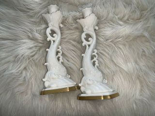 Lenox White And Gold Set Candlestick Holder Antique Candle Holders
