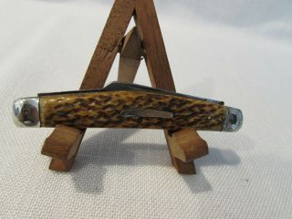 Vintage/antique 2 Blade Folding Pocket Knife Bone Handle Made In Germany