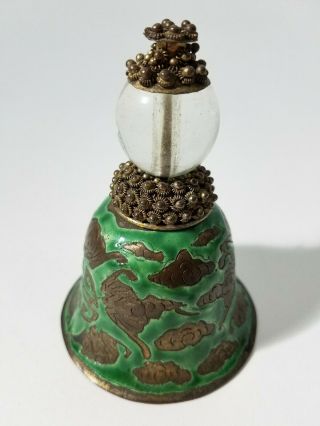 Chinese Enamel Hat Button Bell