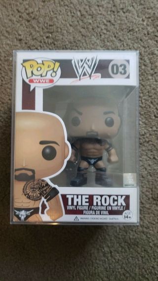 The Rock Funko Pop With Pop Protector And