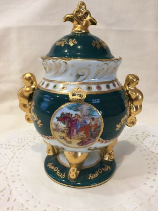 Vintage Limoges Porcelain Hand Painted Container/urn/vase/candy