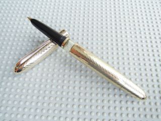 Vintage Rare 18 Ct Rolled Gold Pattern Zenith Extra Fountain Pen