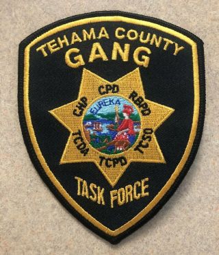Tehama County Ca Multi Agency Gang Task Force Police Sheriff Patch