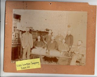 Rare Vintage Cabinet Photo/elko Lumber Company Nevada/desk Office Moustache Men