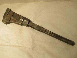 Antique Bemis & Call Monkey Wrench 15 " No.  90 Steel Handle Lqqk