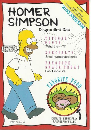 Set Of " Greetings From The Simpsons " 4 X 6 Postcards (13 Total)