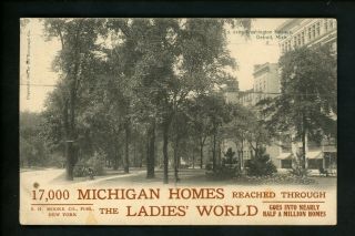 Advertising Postcard S.  H.  Moore Co York Michigan Homes Real Estate 1906