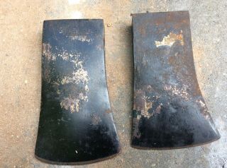 2 Vintage Axe Heads Collins And Unknown.