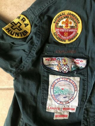 Vintage 1950 ' s Boy Scout Explorer Uniform Pants Shirt Hat Belt Patches & Jacket 5