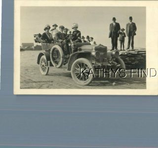 Real Photo Rppc A,  7486 People Sitting In Old Car Together