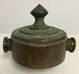 Antique Vintage Brass Light Lamp Part Piece 2 Light Cluster Body Head