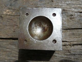 Old Jeweler/Silversmith/Watchmaker/Blacksmith Dapping Block Mkd.  FRANCE VG 2