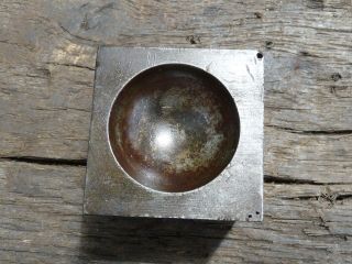Old Jeweler/Silversmith/Watchmaker/Blacksmith Dapping Block Mkd.  FRANCE VG 3