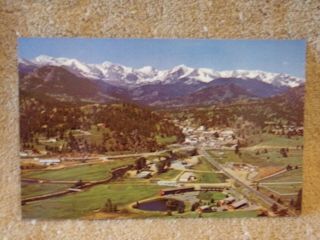 Vintage Postcard Estes Park Colorado With A View Of Rocky Mountain National Park