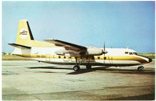Postcard Libyan Arab Airlines - Fokker F - 27 (airline Issue)
