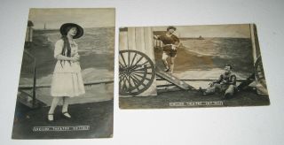 Ww1 Postcard Cottbus Pow Camp Theatre British Soldiers In Drag Prisoners Germany