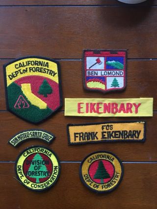 Vintage Cdf - California Division Of Forestry - Cal Fire Patch Set