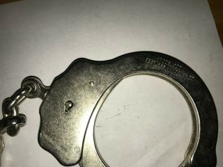 Vintage Peerless Handcuffs Model 300 With Black Safariland HK - 11 Hidden Key Belt 4
