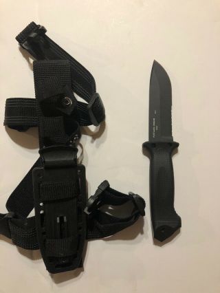 Gerber Portland,  Oregon Tactical Fixed Blade Knife Tactical Scabbord With Straps