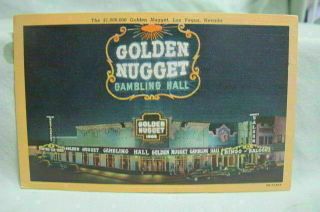 Vintage Post Card Golden Nugget Casino Las Vegas Nev