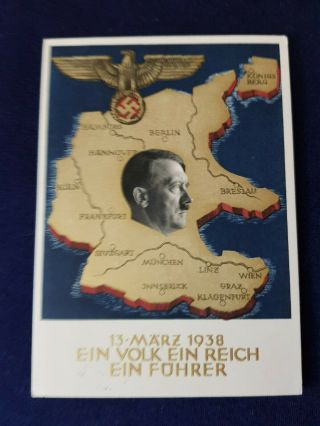 Germany Third Reich Postcard 1938 Leader