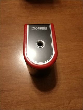 Vintage Red Panasonic Kp - 1a Battery Operated Pencil Sharpener Japan
