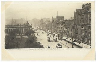 Vintage Postcard " Princes Street,  Edinburgh,  Looking West.  "