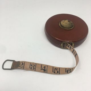 Chesterman - Sheffield England Leather 50ft Tape Measure