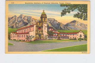 Vintage Postcard Arizona Benedictine Sanctuary Of Perpetual Adoration Exterior S