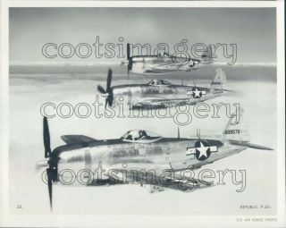Trio Of Republic P - 47 Planes In Flight Us Air Force Photo Press Photo